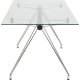 KARE DESIGN Officia skrivebord - klar glas og metal (160x80)