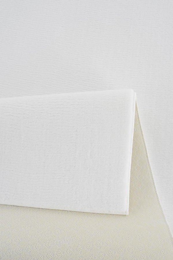 TEPPI HMFPUFY-1 gulvtppe, rektangulr - hvid polyester (60x100)