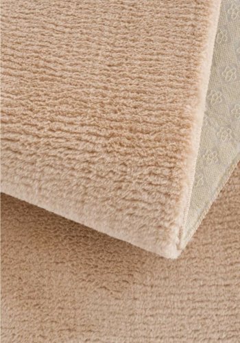 TEPPI HMFPUFY-2 gulvtppe, rektangulr - creme polyester (40x60)