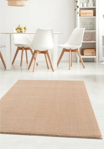 TEPPI HMFPUFY-2 gulvtppe, rektangulr - creme polyester (50x80)