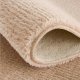 TEPPI HMFPUFY-2 gulvtppe, rektangulr - creme polyester (60x100)