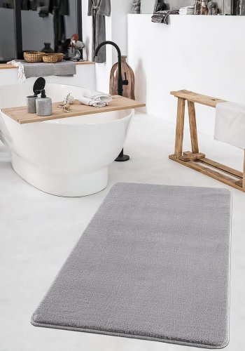 TEPPI HMFPUFY-3 gulvtppe, rektangulr - gr polyester (40x60)