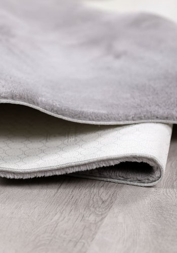 TEPPI HMFPUFY-3 gulvtppe, rektangulr - gr polyester (40x60)