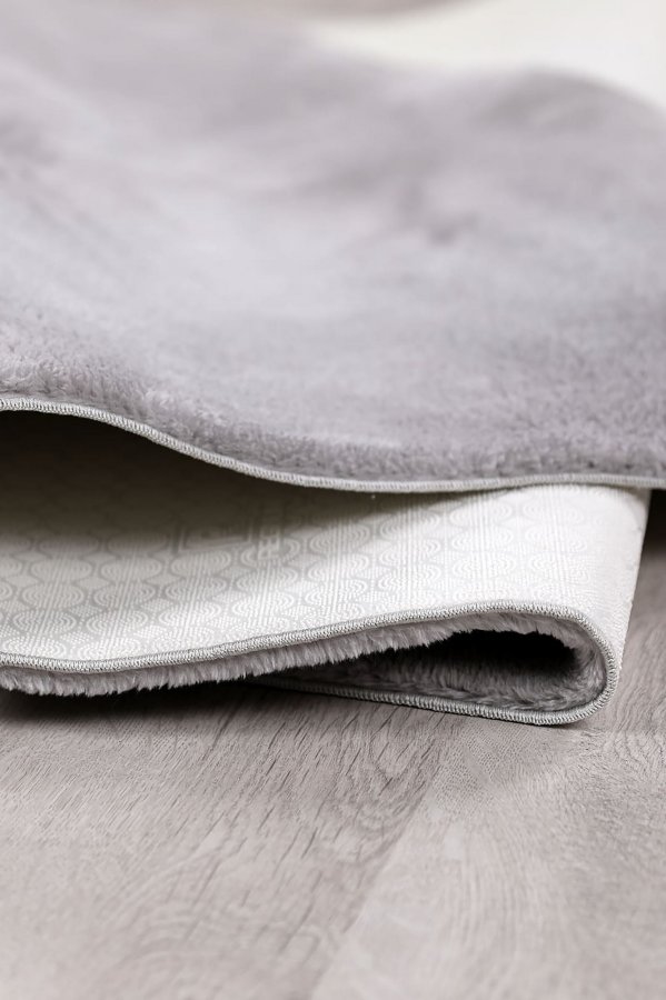 TEPPI HMFPUFY-3 gulvtppe, rektangulr - gr polyester (60x100)