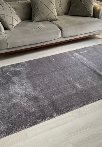 TEPPI HMFPUFY-4 gulvtppe, rektangulr - antracitgr polyester (40x60)