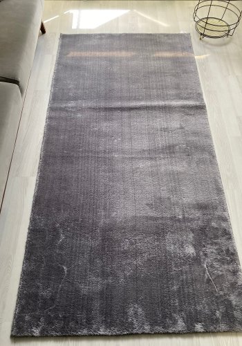 TEPPI HMFPUFY-4 gulvtppe, rektangulr - antracitgr polyester (40x60)