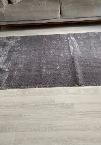 TEPPI HMFPUFY-4 gulvtppe, rektangulr - antracitgr polyester (60x100)