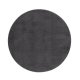 TEPPI HMFPUFY-4 gulvtppe, rund - antracitgr polyester (60)