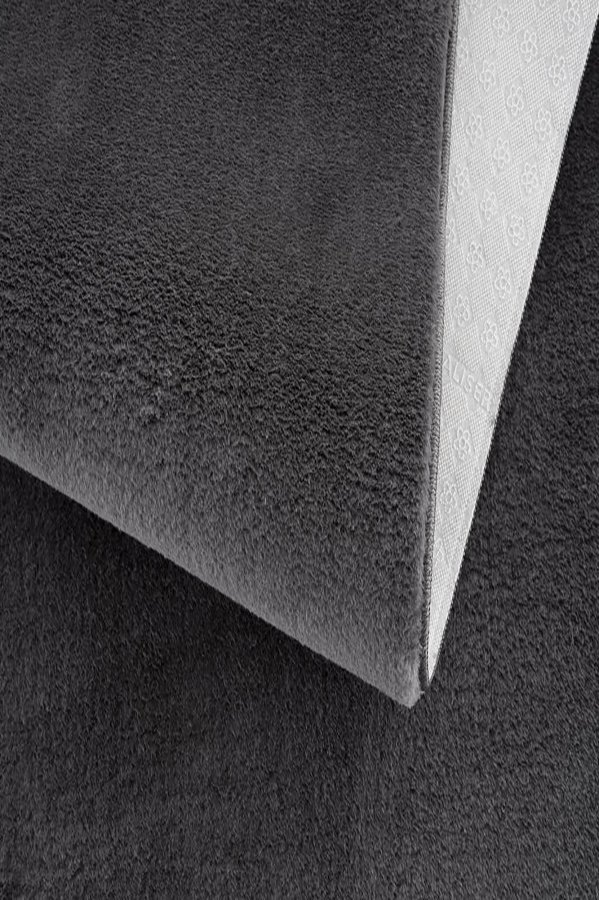 TEPPI HMFPUFY-4 gulvtppe, rund - antracitgr polyester (60)