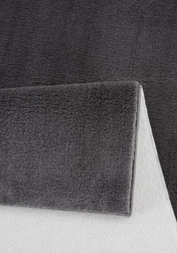 TEPPI HMFPUFY-4 gulvtppe, rund - antracitgr polyester (60)