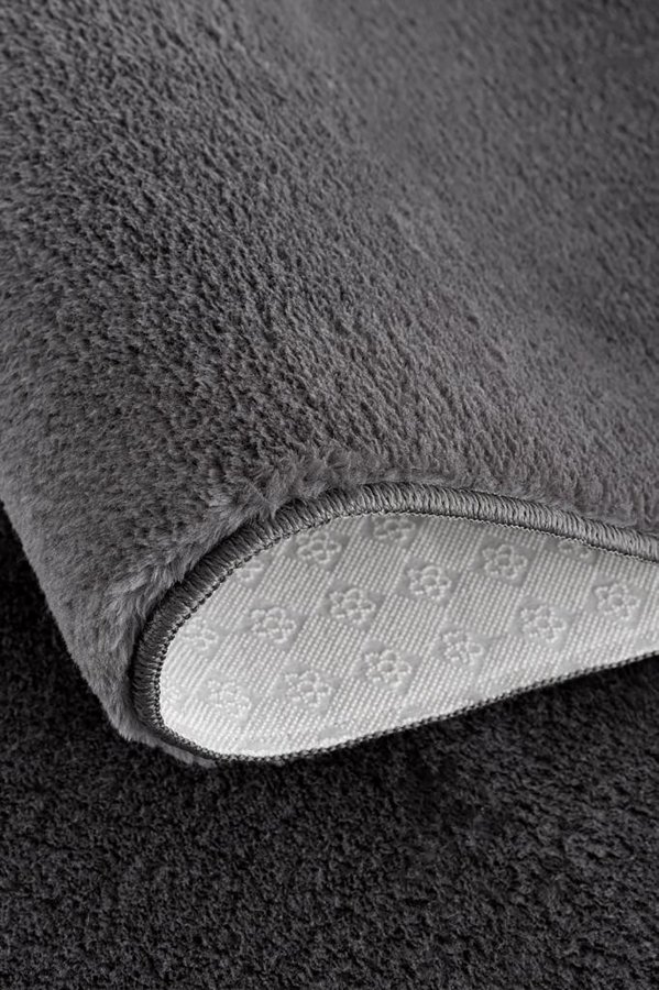 TEPPI HMFPUFY-4 gulvtppe, rund - antracitgr polyester (60)