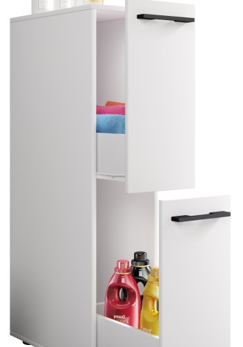 VCM NORDIC Sadilo L badevrelse rumdeler, m. 2 skuffer - hvid tr