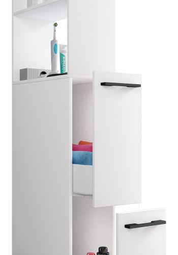 VCM NORDIC Sadilo XL badevrelse rumdeler, m. 2 bne rum og 2 skuffer - hvid tr