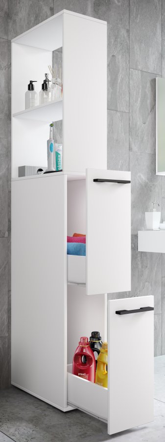 VCM NORDIC Sadilo XL badevrelse rumdeler, m. 2 bne rum og 2 skuffer - hvid tr