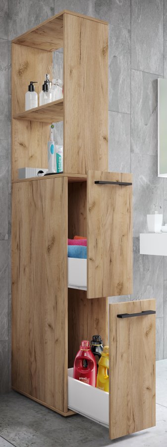 VCM NORDIC Sadilo XL badevrelse rumdeler, m. 2 bne rum og 2 skuffer - natur tr