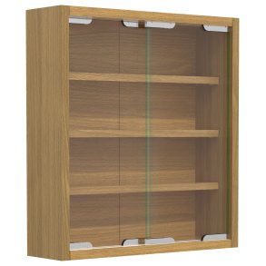 VCM NORDIC Agisa S vgskab, m. 2 skydelger og 3 hylder - glas og natur tr