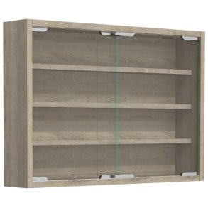 VCM NORDIC Agisa M vgskab, m. 2 skydelger og 3 hylder - glas og natur tr