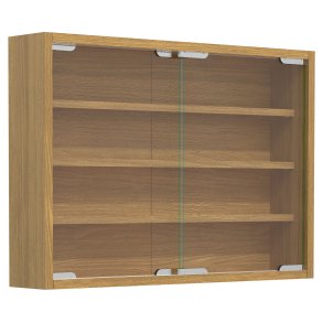 VCM NORDIC Agisa M vgskab, m. 2 skydelger og 3 hylder - glas og natur tr