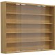 VCM NORDIC Agisa L vgskab, m. 2 skydelger og 4 hylder - glas og natur tr