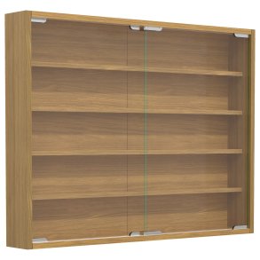 VCM NORDIC Agisa L vgskab, m. 2 skydelger og 4 hylder - glas og natur tr