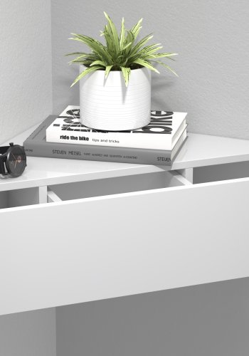 VCM NORDIC Usal S hjrne vghylde, m. 1 skuffe - hvid tr (60x42,4)