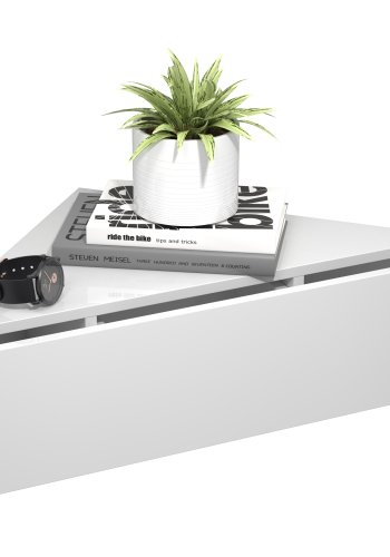 VCM NORDIC Usal S hjrne vghylde, m. 1 skuffe - hvid tr (60x42,4)