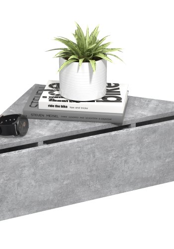 VCM NORDIC Usal S hjrne vghylde, m. 1 skuffe - beton gr tr (60x42,4)