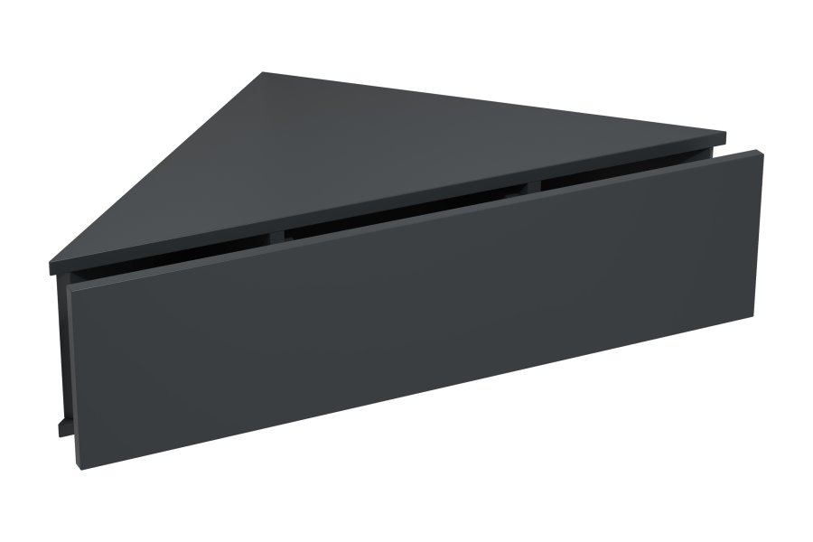 VCM NORDIC Usal S hjrne vghylde, m. 1 skuffe - antracitgr tr (60x42,4)