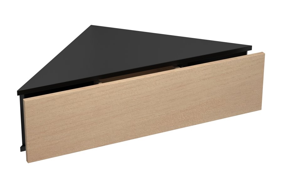 VCM NORDIC Usal S hjrne vghylde, m. 1 skuffe - natur og sort tr (60x42,4)