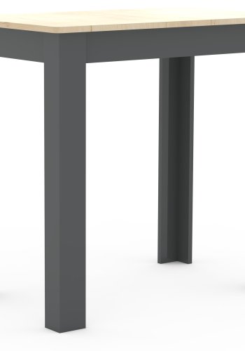 VCM NORDIC Esal 80 spisebord, rektangulr - natur og antracitgr tr (80x50)