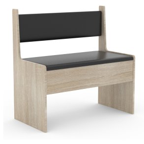 VCM NORDIC Esal 80 hjrnebnk, m. rygln og opbevaring - natur tr (80x42)