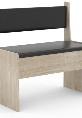 VCM NORDIC Esal 80 hjrnebnk, m. rygln og opbevaring - natur tr (80x42)