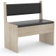 VCM NORDIC Esal 80 hjrnebnk, m. rygln og opbevaring - natur tr (80x42)