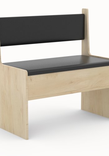VCM NORDIC Esal 80 hjrnebnk, m. rygln og opbevaring - natur tr (80x42)