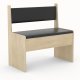 VCM NORDIC Esal 80 hjrnebnk, m. rygln og opbevaring - natur tr (80x42)