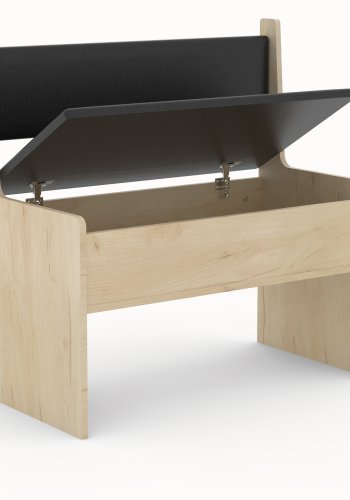 VCM NORDIC Esal 80 hjrnebnk, m. rygln og opbevaring - natur tr (80x42)