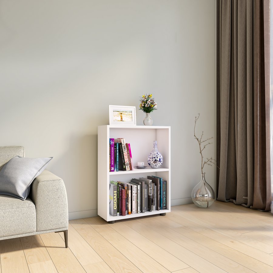 VCM NORDIC Bulas 2-rum reol, m. 1 hylde - hvid tr