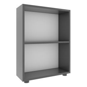 VCM NORDIC Bulas 2-rum reol, m. 1 hylde - hvid og antracitgr tr