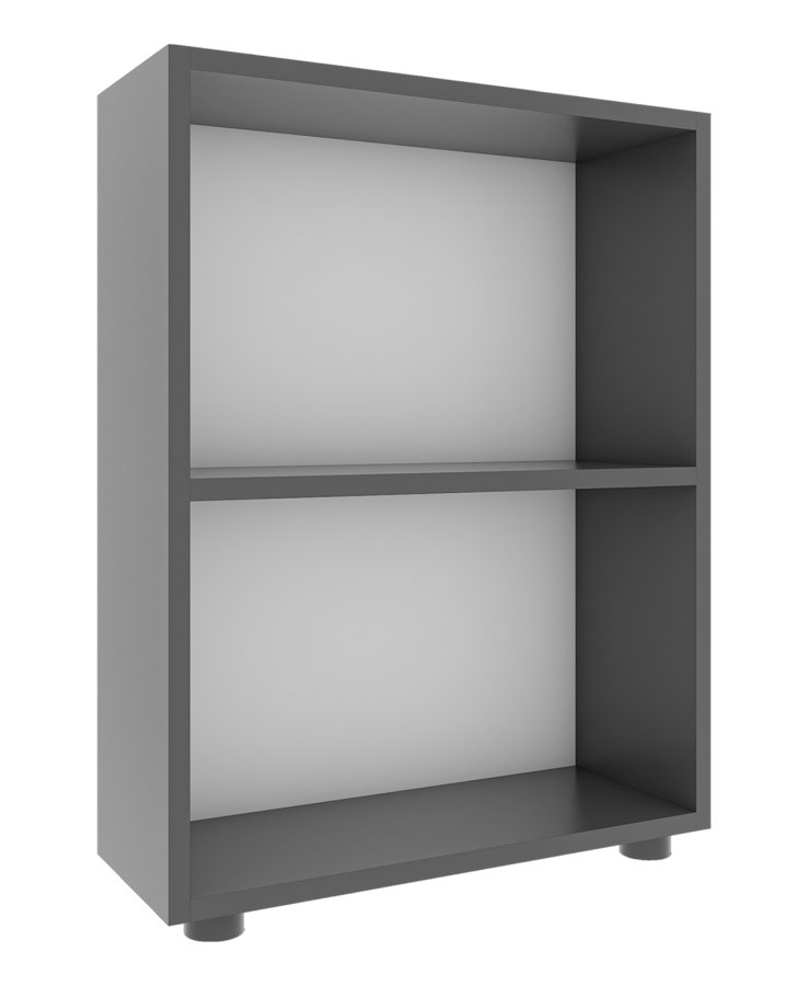 VCM NORDIC Bulas 2-rum reol, m. 1 hylde - hvid og antracitgr tr