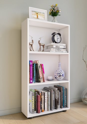  VCM Nordic  VCM NORDIC Bulas 3-rum reol, m. 2 hylder - hvid tr