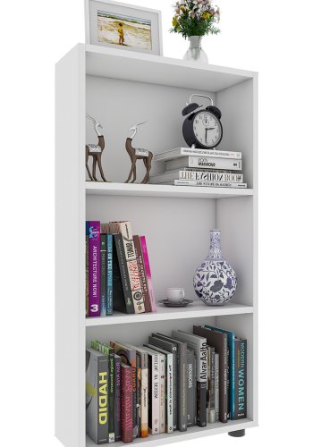  VCM Nordic  VCM NORDIC Bulas 3-rum reol, m. 2 hylder - hvid tr