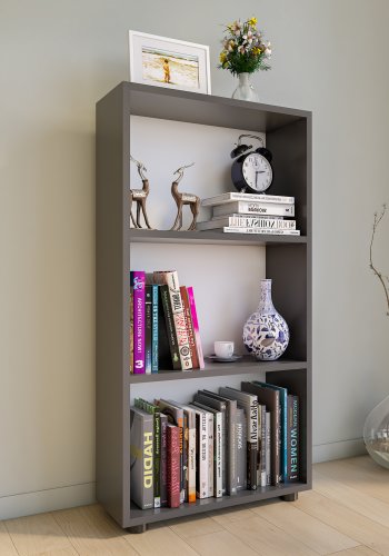  VCM Nordic  VCM NORDIC Bulas 3-rum reol, m. 2 hylder - hvid og antracitgr tr