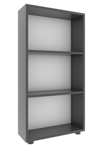  VCM Nordic  VCM NORDIC Bulas 3-rum reol, m. 2 hylder - hvid og antracitgr tr