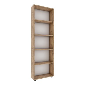 VCM NORDIC Bulas 5-rum reol, m. 4 hylder - hvid og natur tr