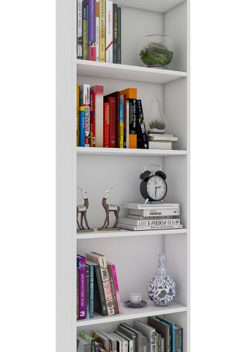 VCM NORDIC Bulas 5-rum reol, m. 4 hylder - hvid tr