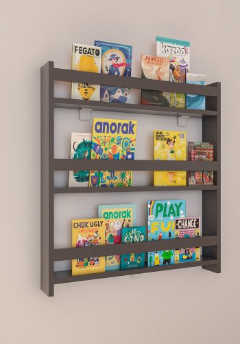 VCM NORDIC Kidos vghylde til brn, m. 3 bne rum - antracitgr tr