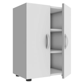 VCM NORDIC Ulas 3-rum skoskab, m. 2 lger, 2 hylder - hvid tr