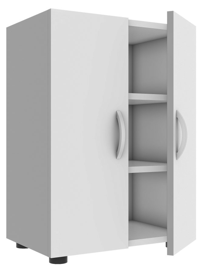 VCM NORDIC Ulas 3-rum skoskab, m. 2 lger, 2 hylder - hvid tr