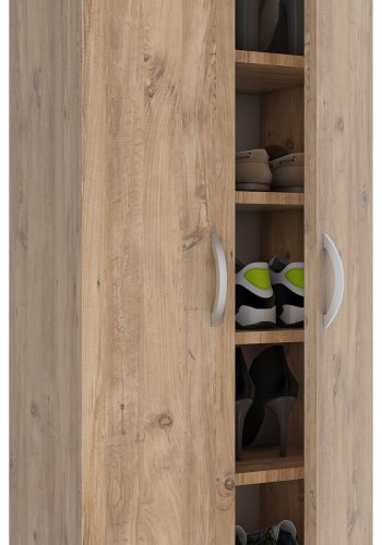 VCM NORDIC Ulas 5-rum skoskab, m. 2 lger, 4 hylder - natur tr