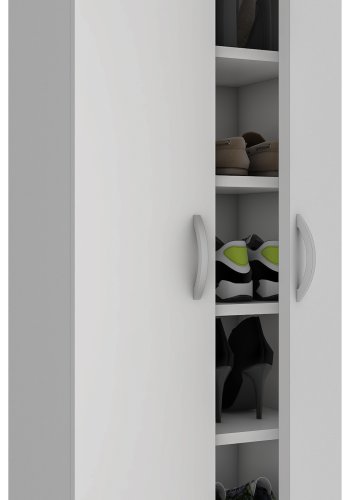 VCM NORDIC Ulas 5-rum skoskab, m. 2 lger, 4 hylder - hvid tr